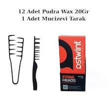 Ostwint Profesyonel Saç Şekillendirici Pudra Wax 20gr X12 Adet Turuncu & Mucizevi Tarak