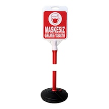 Maskesiz Girilmesi Yasaktır Uyarı Bariyer Dubası