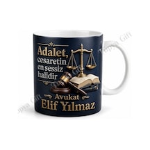 Hukuk Fakültesi Mezununa Hediye Kişiye Özel Baskılı Kupa Bardak Avukat Hediye Beyaz / Çok Renkli