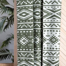 Sarev Etno Yeşil Çift Kişilik Pamuklu Battaniye 200 220 Cm Yeşil