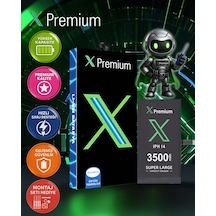 Xpremium Apple Uyumlu iPhone   14 Batarya Pil Süper Yüksek Kapasiteli Güçlendirilmiş 3500 Mah