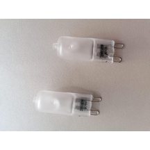 Global G9 Duylu 40 Watt Buzlu Halojen Ampul Sarı Işık Boy:3,5 Cm En:1,2 Cm 2 Li Paket