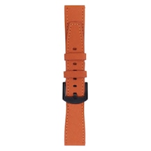 Fro Lw38-43 20 Mm Hakiki Deri Safiano Turuncu Kordon Siyah Toka