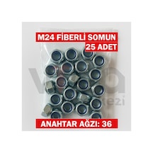 M24 Fiberli Somun 25 Li Çinko Kaplı 1
