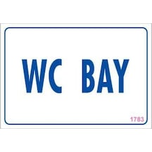 Wc Uyarı Levhası 17,5x25 Kod:1783 - Elwm-292177