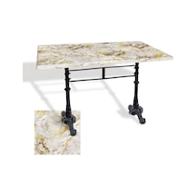 Çipa 3002 Döküm Ayak Masa 70x120 Cm - Werzalit, Wermodin Ve Allzalit Tabla - Gold Çok Renkli