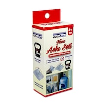 Vodaseal Kendinden Yapışkanlı Nano Askı Seti 15 Kg - 4 Parça Şeffaf