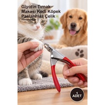 1 Adet Giyotin Tırnak Makası Kedi Köpek Paslanmaz Çelik