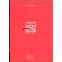 Gıpta Back Tel Dikiş Plastik Kap Defter A4 80 Yp Çizgili Kırmızı