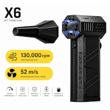 X6 Jet Turbo Fan 130.000 Rpm 52 M/s Güçlü Hava Akışı Ultra Güçlü Hava Üfleyici 1