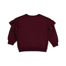 Civil Girls Roba Fırfırlı 10-13 Yaş Sweatshirt Koyu Bordo