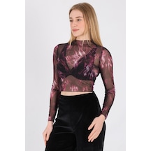 La Garita Lalora Tül Bluz Mor Mor