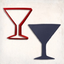 Martini Bardağı Kurabiye Kalıbı Şekillendirici Kopat KIrmızı