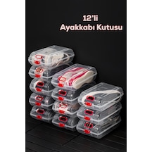 Porsima 204-12 Kadın Ve Çocuk Ayakkabı Saklama Kutusu Şeffaf