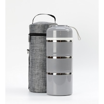 Worthbuy Yemek Termosu 3 Katman Sefer Tası 1.65 Lt Gri