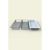 Tify Mutfak Çekmece Içi Tek Bölmeli Kepçelik-kaşıklık Beyaz 16cmx48cm Boydan 4cm Kesilebilir 0