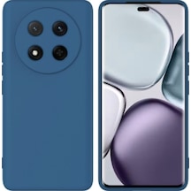 Honor Magic 7 Lite Uyumlu Silikon Kılıf - Kamera Korumalı Esnek Pastel Renk Kapak - Lacivert Lacivert