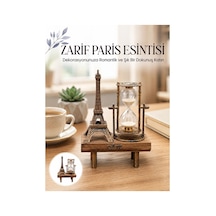 Mey İthalat Paris Eyfel Kulesi Hediyelik Eyfel Retro Kum Saati Dekoratif Eşya Yeni Nesil Renkli Renkli