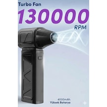 Mini Turbo Fan 130.000 Rpm Şarjlı 8000 Mah Batarya 4 Vitesli Taşınabilir Elektrikli Hava Üfleyici Kompresörü Lisinya