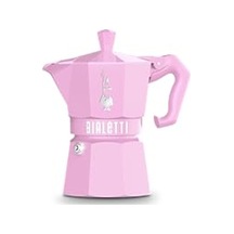 Bialetti - Moka Exclusive: 3 Cups Ocak Üstü Espresso Pişirici - 130ml - Pembe Renk - Alüminyum Gövde - Patentli Güvenlik Valfi - Tüm Ocak Türleri İçin Uygundur İndüksiyon Hariç