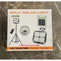 Splıt Led Solar Kamp Lambası Güneş Enerjili Projektör Kumandalı 300watt Beyaz-sarı