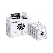 Ausen Kontrolcü Kumanda 5 Adet Beyaz Rgb Fan Set