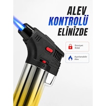 Kargo Çok Amaçlı Jet Alev Çakmak Kamp Mutfak Ve Puro Kullanımına Uygun Najmaddin Ahşap