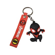 Renkli Silikon Anahtarlıklar-siyah Spiderman Çok Renkli