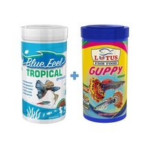 Tropical Mix 250ML ve Lotus Guppy 250ML Kutu Tropikal Balık Yemi