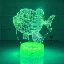 Goldenqian 3d Balık Gece Işığı Lambası Illusion 7 Renk Değiştirme Dokunmatik Anahtarı Masa Masa Dekorasyon Lambaları Akrilik Düz Abs Taban Usb Kablosu Oyuncak İle Hediye 0vdkyx Siyah