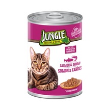 Jungle 400 Gr Konserve Kedi Maması Somonlu & Karidesli Jngk-003 16'li Paket