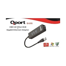 Qport Q-u3g Gigabit Usb 3.0 Ethernet Çoklayıcı Hub-211514