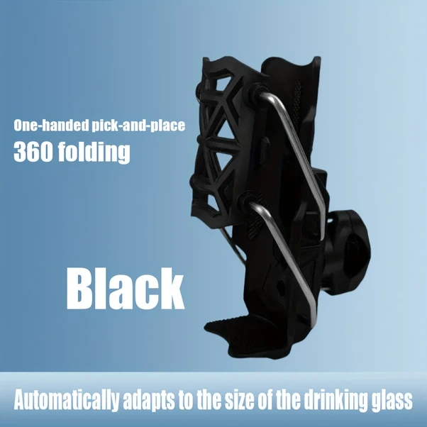 Hightower Siyah Ayarlanabilir Bisiklet Şişe Tutucu - Dayanıklı Pp Plastik, Tek Elle Montaj, Mtb/yol Bisikleti Siyah