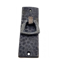 Antika Tarz Dekoratif Pirinç Dik Dövme Mobilya Kulbu - 90x31 Mm, Oksit Çok Renkli