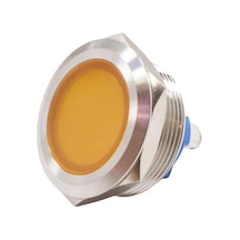 Motorobit 25L-P1 25Mm 12-24V Metal Sinyal Lambası - Sarı