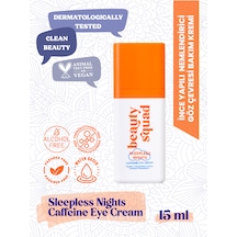 Beauty Squad Sleepless Nights Kafein İçeren Aydınlatıcı ve Nemlendirici Göz Çevresi Kremi 15 ML