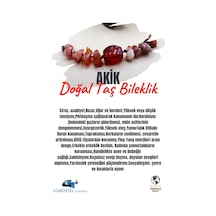Gümüştel El Sanatları Sertifikalı Akik Doğal Taş Bileklik Tasarım Aaa Kalite Turuncu