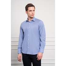 Morven Erkek Lacivert Pamuk Trend Regular Fit Sert Yaka Gömlek 25mc004037200 Lacivert Lacivert