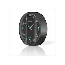 Küçük Siyah Çerçeve Zemin 22Cm Arapça Farsça Fosforlu Duvar Saati (502950494) Siyah