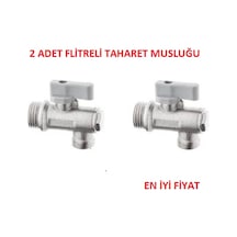 2 Adet Flitreli Taharet Musluğu Gri