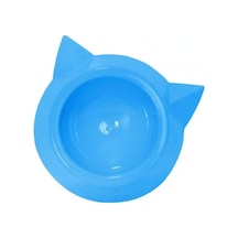 Plastik Tekli Kedi Mama Ve Su Kabı - Mavi