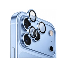 İphone 18 Pro Max İle Uyumlu Cl-07 Safir Lens Koruyucu Mavi