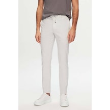 D's Damat Ds Damat Slim Fit Taş Beli Lastikli Bağcıklı Fermuarlı Likralı Rahat Jogger Pantolon 2HC03ORTJGR01 Taş