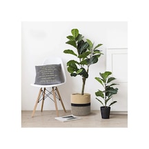 Dekoratif Jüt Hasır Saksılık Havluluk Organizer 20x20 Cm Kahverengi Kahverengi