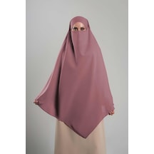 Hürrem Bone Gül Kurusu Pratik Hazır Geçmeli Tesettür Eşarp Krep Bağcıklı Sufle Hijab 2313 18 Gül Kurusu