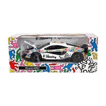 1:32 Sesli Ve Işıklı Rmz Hobby Keith Haring Serisi Die Cast Çek Bırak Model Araba - Beyaz Mclaren 60