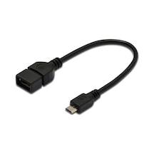 USB On-The-Go (OTG) Kablosu, 0,20 metre, AWG 28, USB A, dişi - M