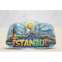 Ahşap İstanbul Temalı Magnet - Model 5