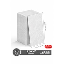 20 Adet 60x30 Pvc Esnek Duvar Paneli Açık Gri