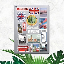 Londra Sticker Seti Laptop Ajanda Pc Tablet Telefon Defter Etiket Bullet Journal Diğer